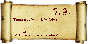 Tamaskó Hódos névjegykártya
